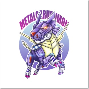 digimon chibi metalgarurumon Posters and Art